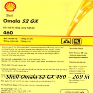 Shell Omala S2 GX 460 là lựa chọn dành cho hộp bánh răng kín công nghiệp yêu cầu dầu bánh răng ISO VG 460